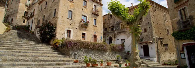 La vista della struttura dal terrazzo del B&B